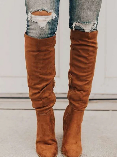 Elegante hochhackige Damen-Kniestiefel | Hohe