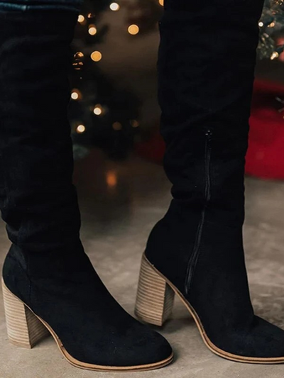 Elegante hochhackige Damen-Kniestiefel | Hohe