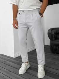 Ismael | Herren Freizeithose | Elegante in Hellgrau