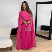 Demi | Elegante Kleid Schwarzes | Maxi in Rosa