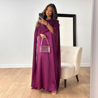Demi | Elegante Kleid Schwarzes | Maxi in Lila