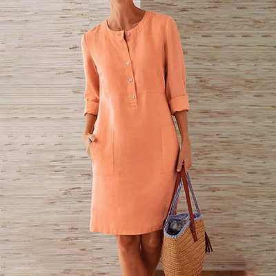 Shine | Langarm Shirtkleid | Midi