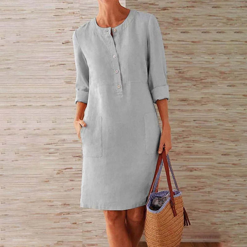 Shine | Langarm Shirtkleid | Midi