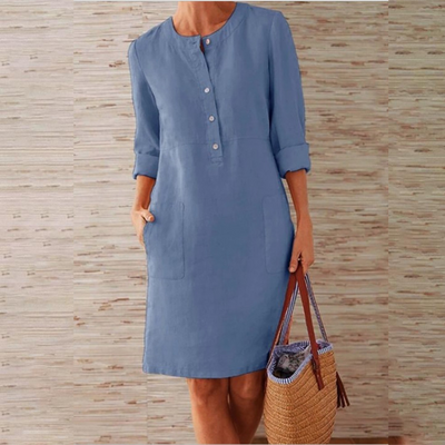 Shine | Langarm Shirtkleid | Midi
