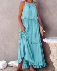 Roselle | Elegantes Sommerkleid | Maxi in Hellblau
