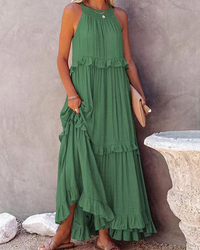 Roselle | Elegantes Sommerkleid | Maxi in Grün