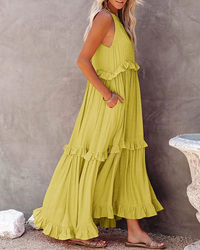 Roselle | Elegantes Sommerkleid | Maxi in Gelb