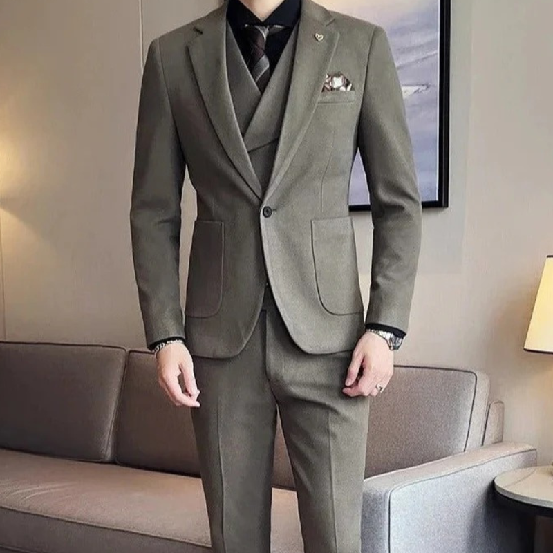 Eleganter 3-teiliger Hochzeitsgast-Anzug für Herren | mit Weste