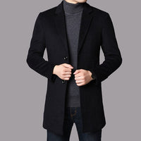 Eleganter Business-Mantel für Herren - Markus in Schwarz