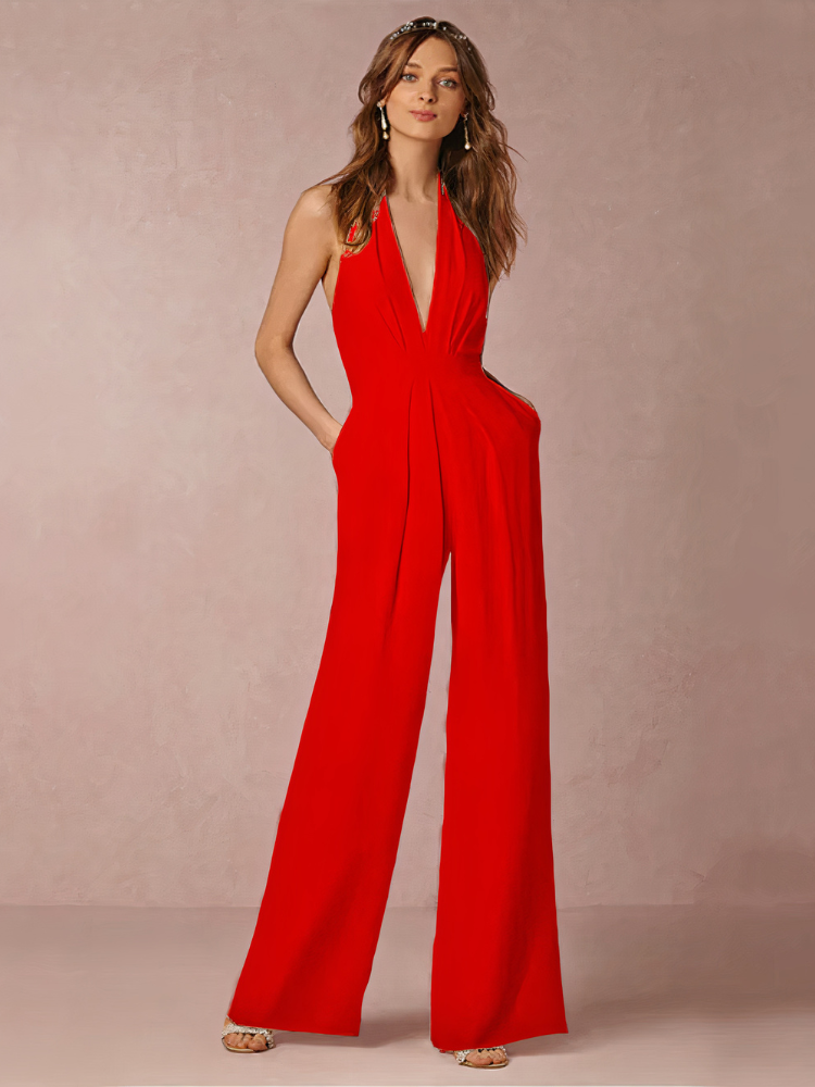 Eleganter Halter-Jumpsuit für Damen | Hochzeitsgäste