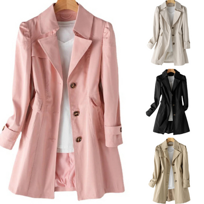 Eleganter Herbst-Trenchcoat für Damen | Lang