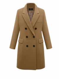 Eleganter modischer Damenmantel - Beata in Khaki