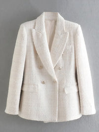 Elegant Tweed-Blazer für Damen - Adella in Weiß