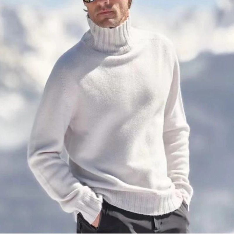 Eleganter warmer Pullover für Herren | Rollkragen
