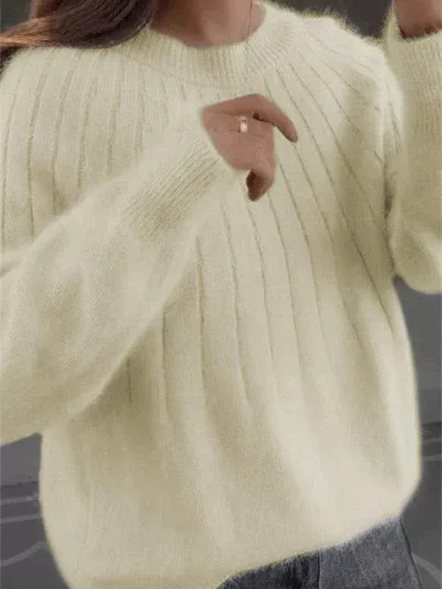 Eleganter weicher Damenpullover | Strick