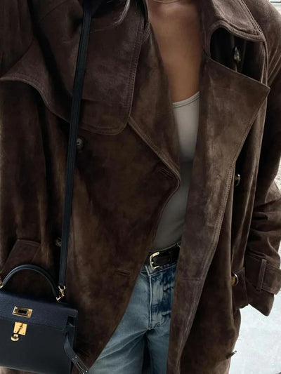 Eleganter Wildledermantel für Frauen - Emilie