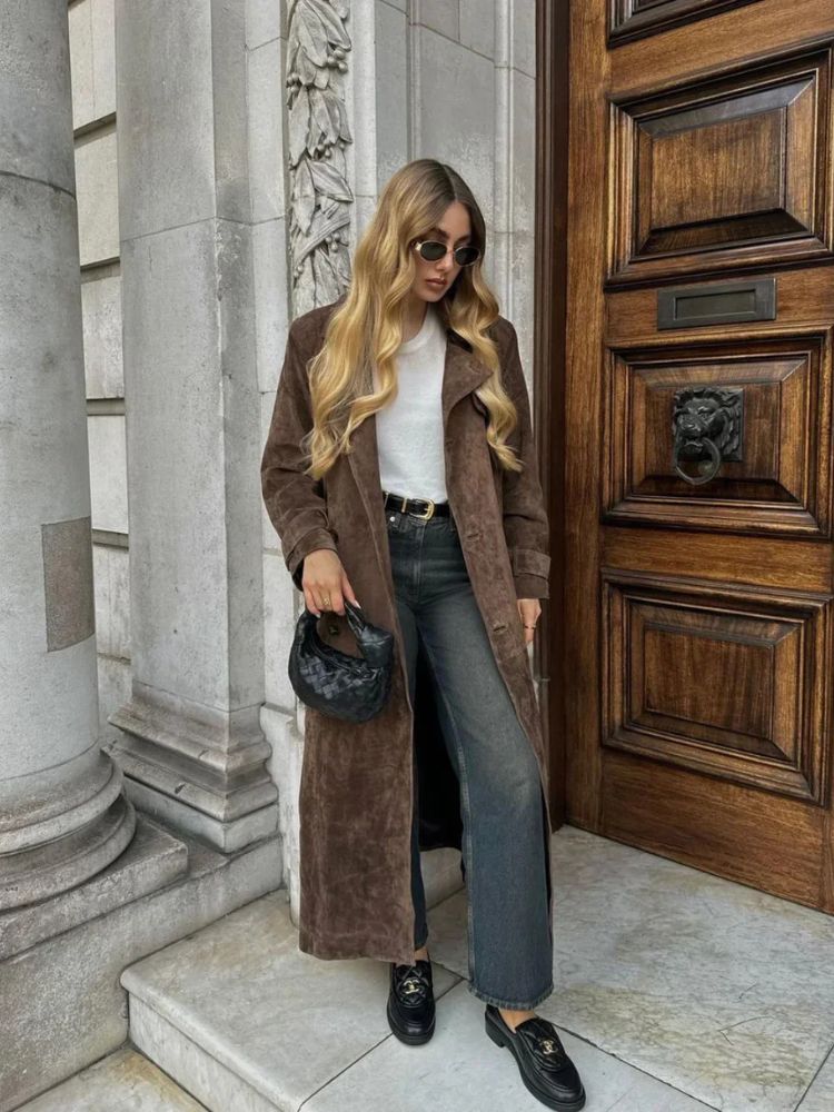 Eleganter Wildledermantel für Frauen - Emilie