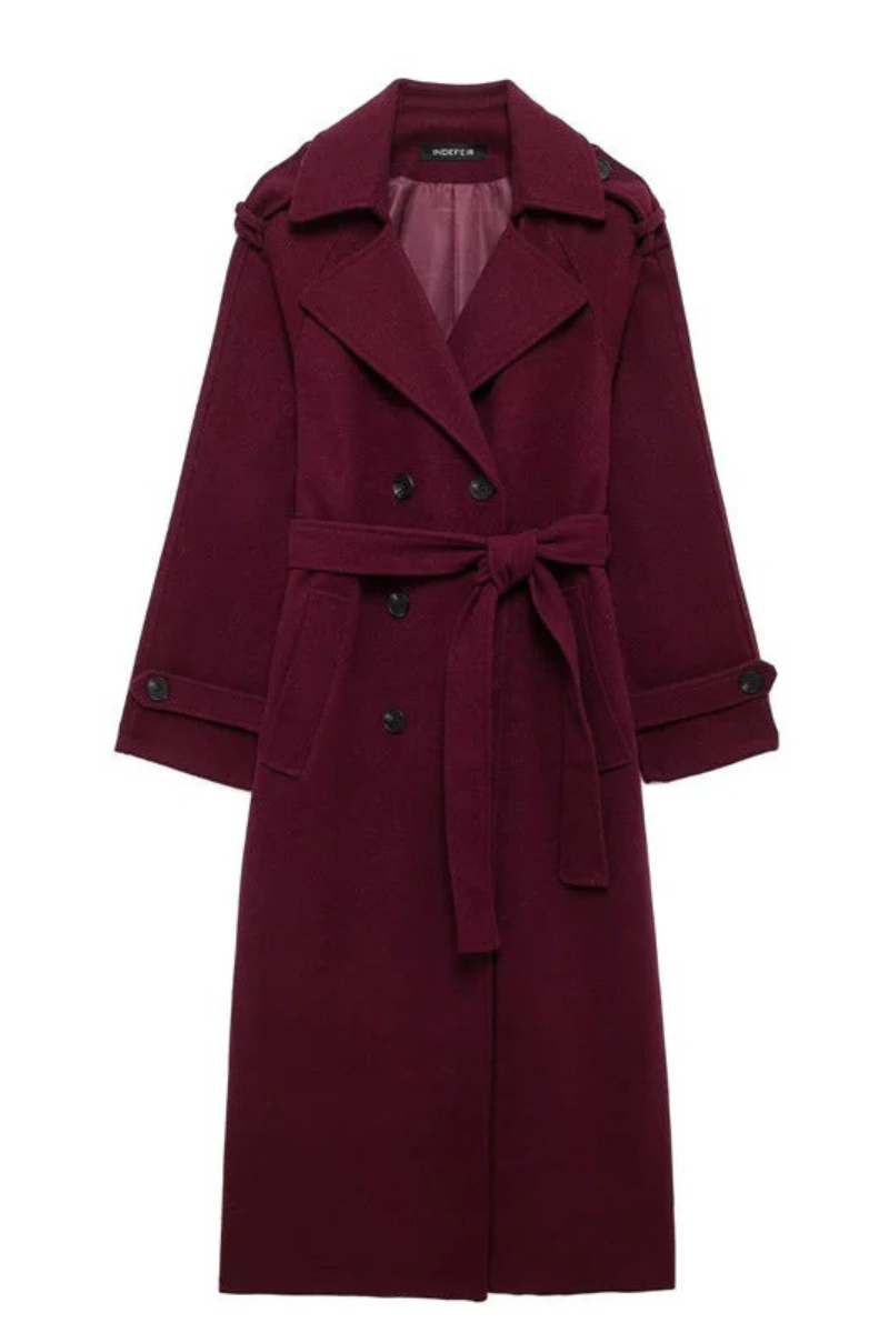 Eleganter Winter-Trenchcoat für Damen | Lang