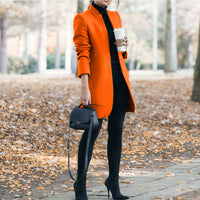 Eleganter Wintermantel für Frauen - Reginel in Orange