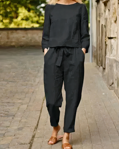 Elegantes Damen-Oberteil und Hosen-Set | Zweiteiler