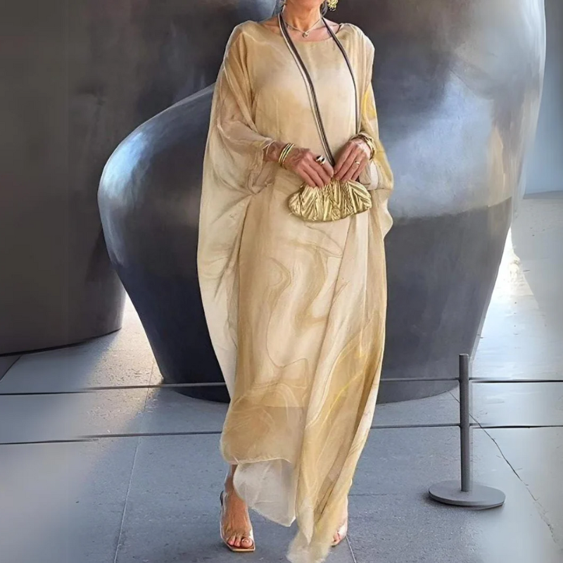 Elegantes langes Vintage-Kleid für Damen | Maxi