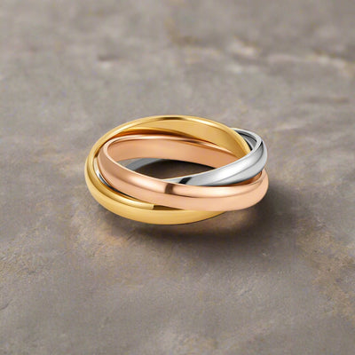 Tri-Color Loop Ring