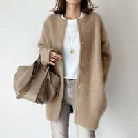 Luxuriöse Herbst Strickjacke - Philou in Khaki