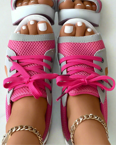 Damen Sommer Sandalen mit Plateausohle