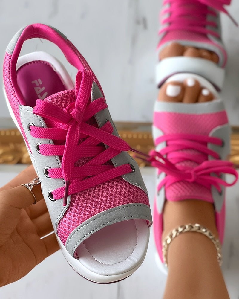 Damen Sommer Sandalen mit Plateausohle