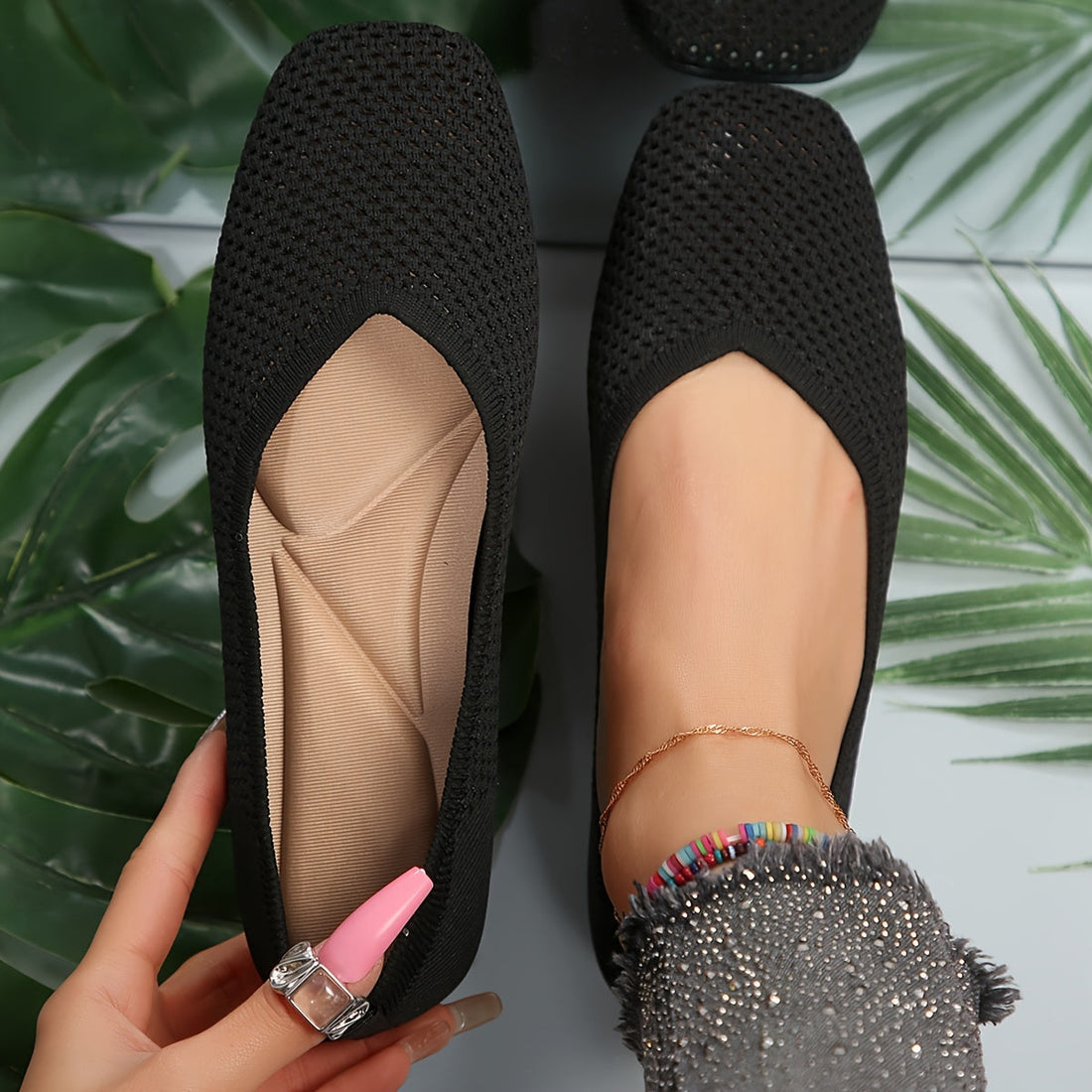 Odele® | Blaue flache Schuhe