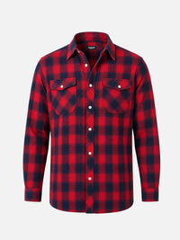 Julian | Herren Flanell Karo Hemd in Rot