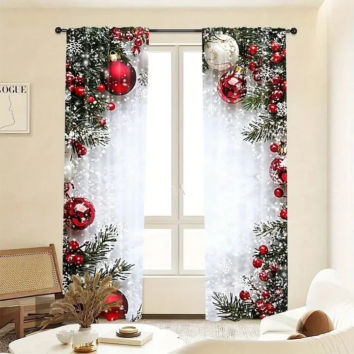 FrostLinen – Vorhänge mit Weihnachtsmotiv