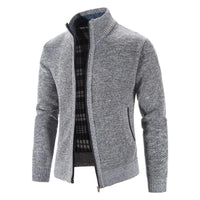 James Prad - Moderne Strickjacke in Hellgrau