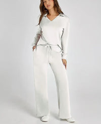 Nova | 2-teiliges Longsleeve-Set in Weiß