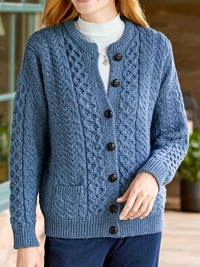 ELEGANTER KABELSTRICK-CARDIGAN | STILVOLL, KOMFORTABEL, VIELSEITIG