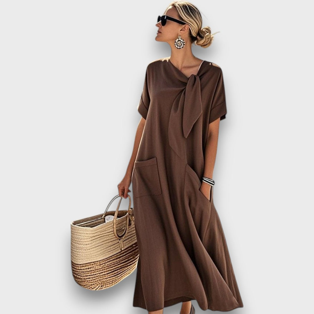 Serela – Lockeres Kleid mit Schleifendetail