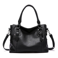 Sienna | Elegant leather shoulder bag in Schwarz