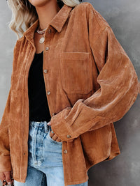 Valentina - Elegante Cord-Jacke in Orange