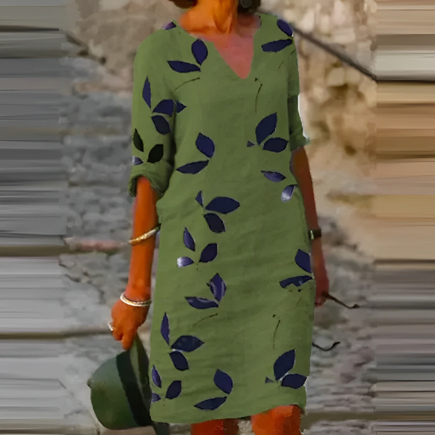 Trendige Sommerkleider mit Blattdruck – Liora