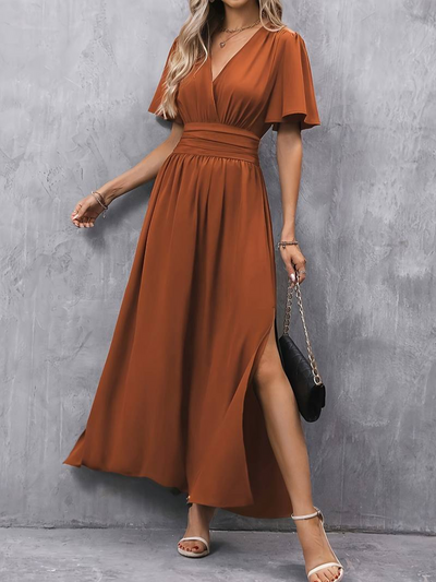 Macy | Festlich Kleid Braun | Midi