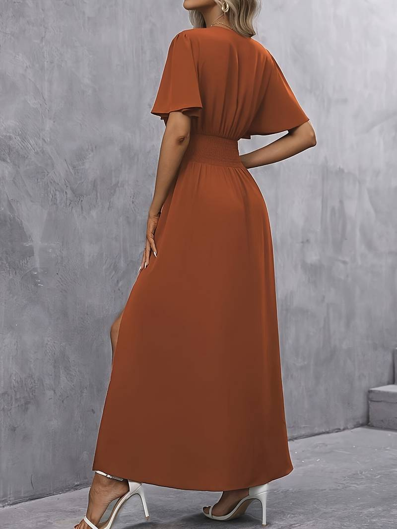 Macy | Festlich Kleid Braun | Midi