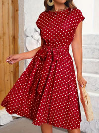 Bella | Festliche Wickelkleid | Midi in Rot