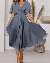 Vicky | Festliches Kleid Elegante | Midi in Blau