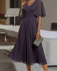 Vicky | Festliches Kleid Elegante | Midi in Violett