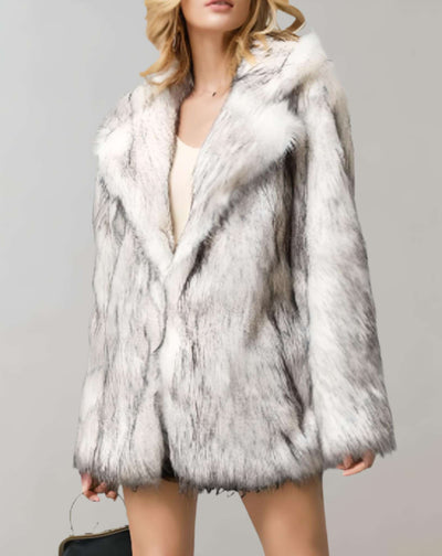 Flauschige Pelz-Winterjacke für Frauen - Alanna