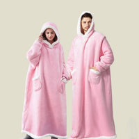 Flauschige Kapuzendecke für Männer und Frauen - Ray in Rosa