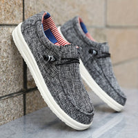 Sebastian | Flache Sohle Elastische Schnürung Loafer in Grau