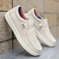 Sebastian | Flache Sohle Elastische Schnürung Loafer in Beige