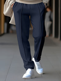 Fabian | Elastischer Bund Kordelzug Hose in Marineblau