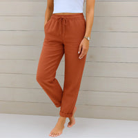 Ellaine | Leinen-Stretchhose in Orange